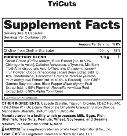 NutraOne:TRI CUTS