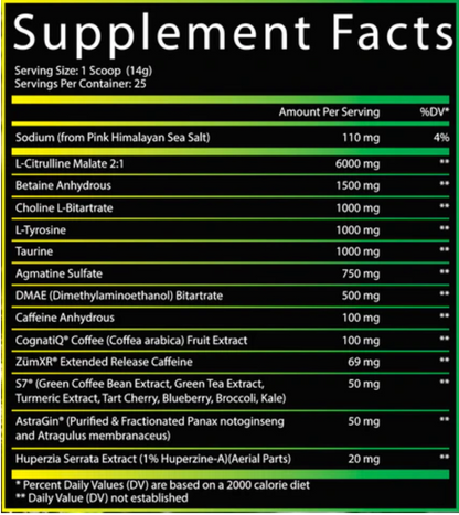 Frontline Formulations: Operation Delirium  Pre Workout