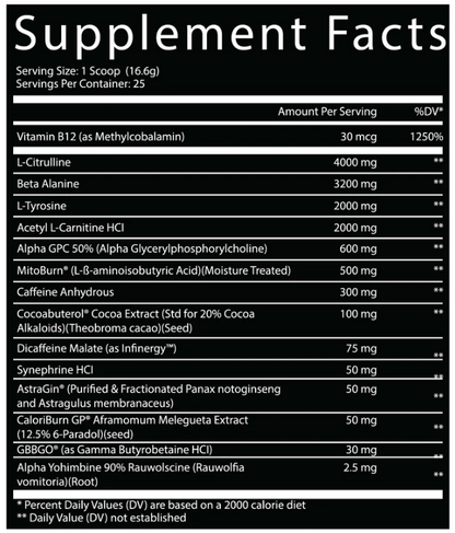 Frontline Formulations :Manhattan Project: Thermogenic Preworkout