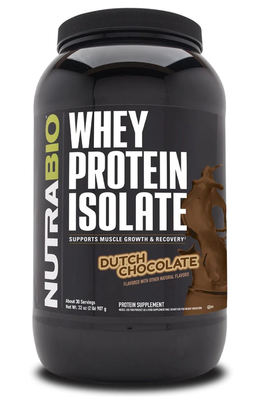 NutraBio: Whey Protein Isolate 2lbs